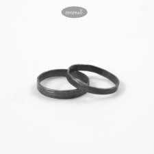 Dwie OBRĄCZKI MEDIUM - srebro oksydowane