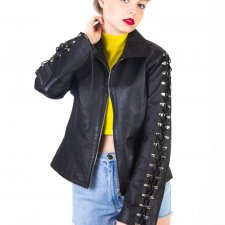 Black leather jacket 36/38