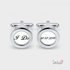 Ślubne spinki do mankietów I DO