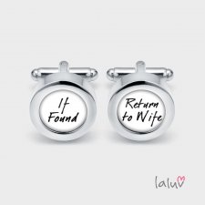 Ślubne spinki do mankietów IF FOUND
