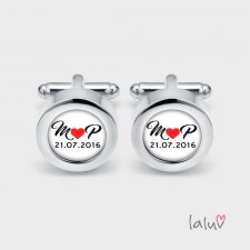 Ślubne spinki do mankietów ŚLUBNE INICJAŁY