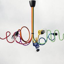 Lampa wisząca żyrandol w kolorach tęczy do pokoju