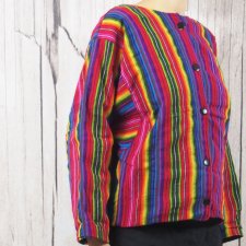 tęczowe lata 70-te płócienna kurteczka