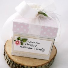 Pudełko komunijne pink- Pamiątka Pierwszej Komunii