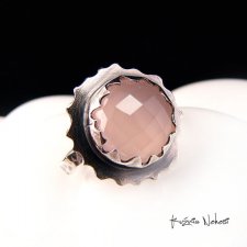 Pierścień – Rose Quartz - Kwarc Srebro
