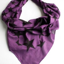 chusta vintage duża miękka gwiazdy