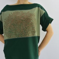 T-shirt, morski, zielony