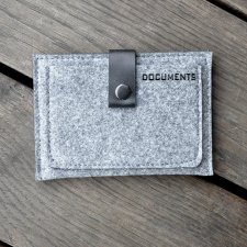 PORTFEL FILCOWY - SZARY - MĘSKI