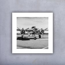 Plakat 50x50 cm FOTO - Samoloty - silnik czarno-biały_05