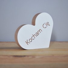 Serce z drewna "Kocham Cię"