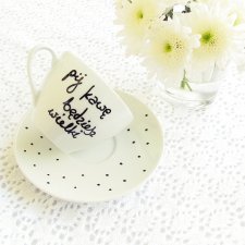 filiżanka 240 ml pij kawę będziesz wielki