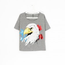 Szary t-shirt z orłem