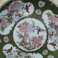 orientalny porcelanowy talerz dekoracyjny 16 cm I