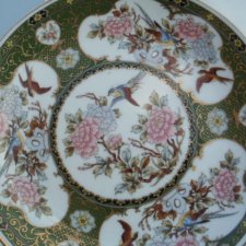 orientalny porcelanowy talerz dekoracyjny 16 cm I I