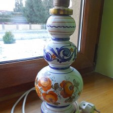 malowana lampa ceramiczna