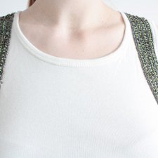 Biel z koralikami top ZARA