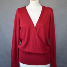 Lindex elegancki kopertowy sweter jak nowy 40/L