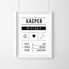 Metryczka Narodziny Dziecka|A4