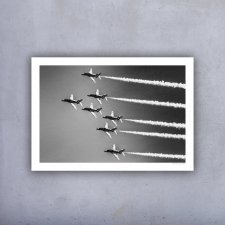 Plakat 100x70 cm FOTO - Samoloty - silnik czarno-biały_07