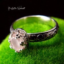 Pierścień – Rose Quartz - Kwarc Srebro