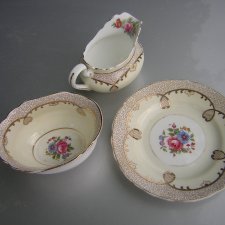 Aynsley elegancki zestaw stołowy Bone China England