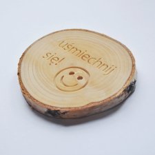 Drewniane podkładki "uśmiechnij się" - 4szt.