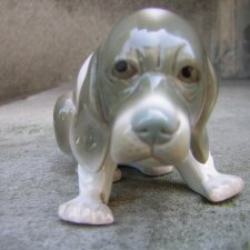 do zakochania psie cudo  duża  Porcelanowa figurka