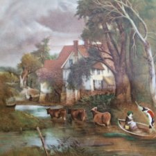 holenderski pejzaż  ceramiczny kafelek steuler