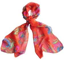 Zwiewny kwiatowy szal vintage