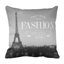 Poduszka dekoracyjna PARIS FASHION retro vintage 6141