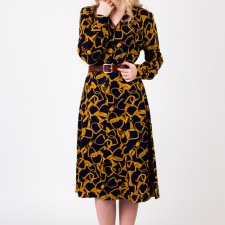 Hennie Gras bawełniana vintage sukienka 12/40