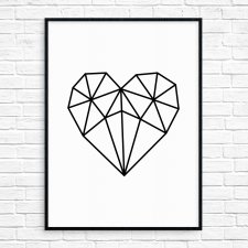 Plakat 40x50 cm "Diamond heart"