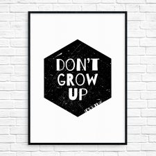 Plakat A3 "Don't grow up it's a trap"