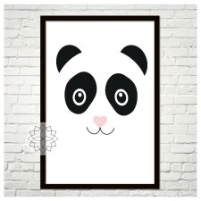 Plakat "PANDA z różowym noskiem" A3