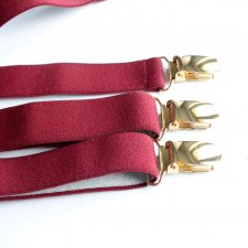 Bordowe szelki unisex
