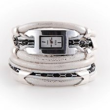 Zegarek- bransoletka srebrzysty