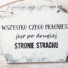 Shabby chic zawieszka tabliczka motto