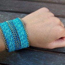 ETNO niebieska plecionka