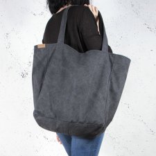 Lazy bag torba czarna na zamek / vegan / eco