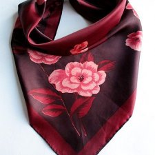 Chusta vintage Burgundowe róże