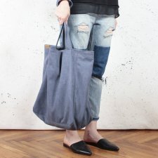 Lazy bag torba ciemnoniebieska na zamek / vegan
