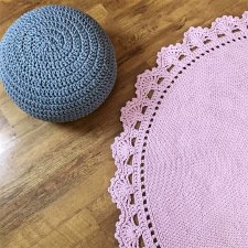 Okrągły dywan  bawełniany z GRUBEGO SZNURKA HOMEDECO 160 cm