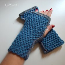 Rękawiczki mitenki w kolorze jeans