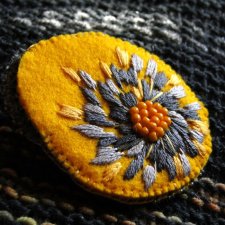 peony&yellow / brooch