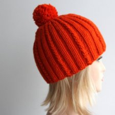 Pomarańczowa ciepła czapka