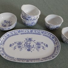 Ceramika w niebieskie kwiatki- zestaw