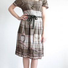 STAFF fantazyjna sukienka vintage