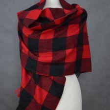 NOWY duży szalik szal krata kratka tartan H&M