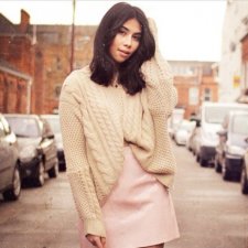 Gruby, pleciony sweter oversize