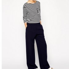 ASOS 40 granatowe szerokie spodnie